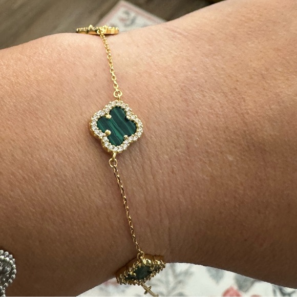 Malachite Clover Bracelet - Picture 13 of 13